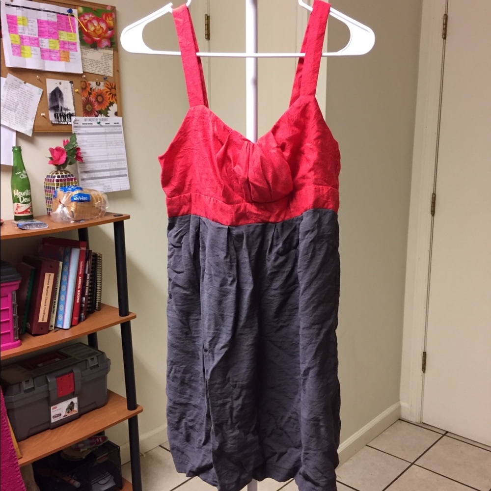 Beautiful red and navy dress